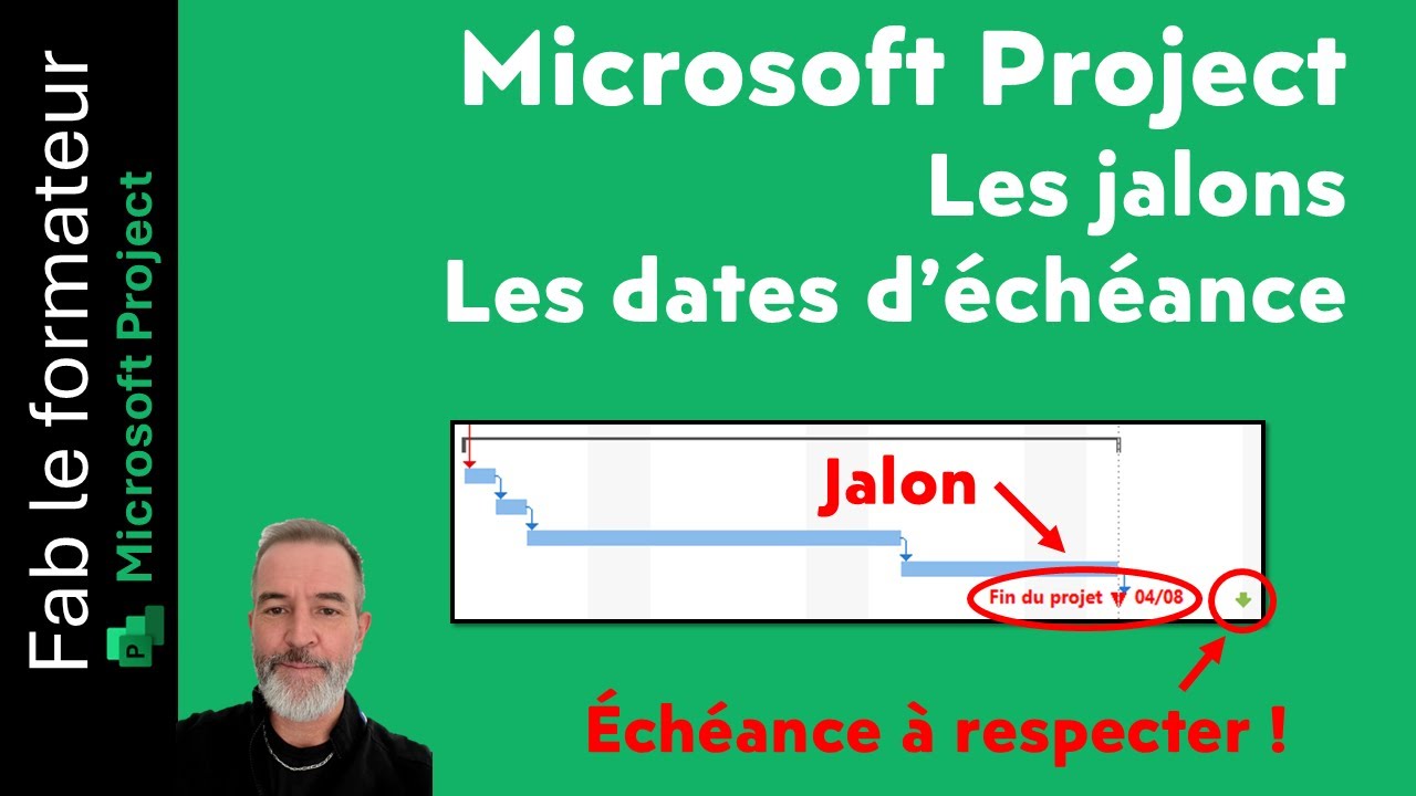 Microsoft Project - Les jalons et les dates d'échéance