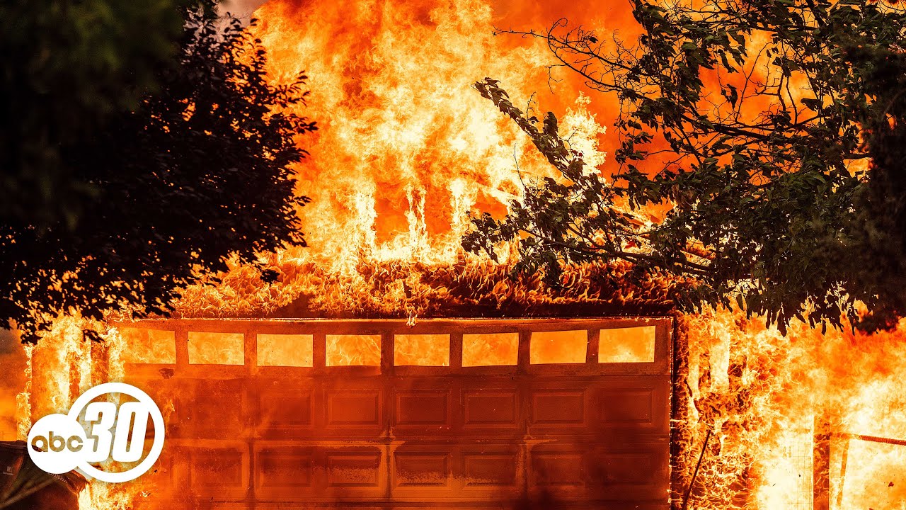 Wildfire sweeps through a historic California gold-mining town