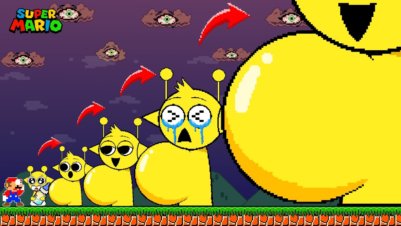 Mario Vs the EVOLUTION of Giant SPRUNKI SIMON PPREGNANT Growing Up | Game Animation