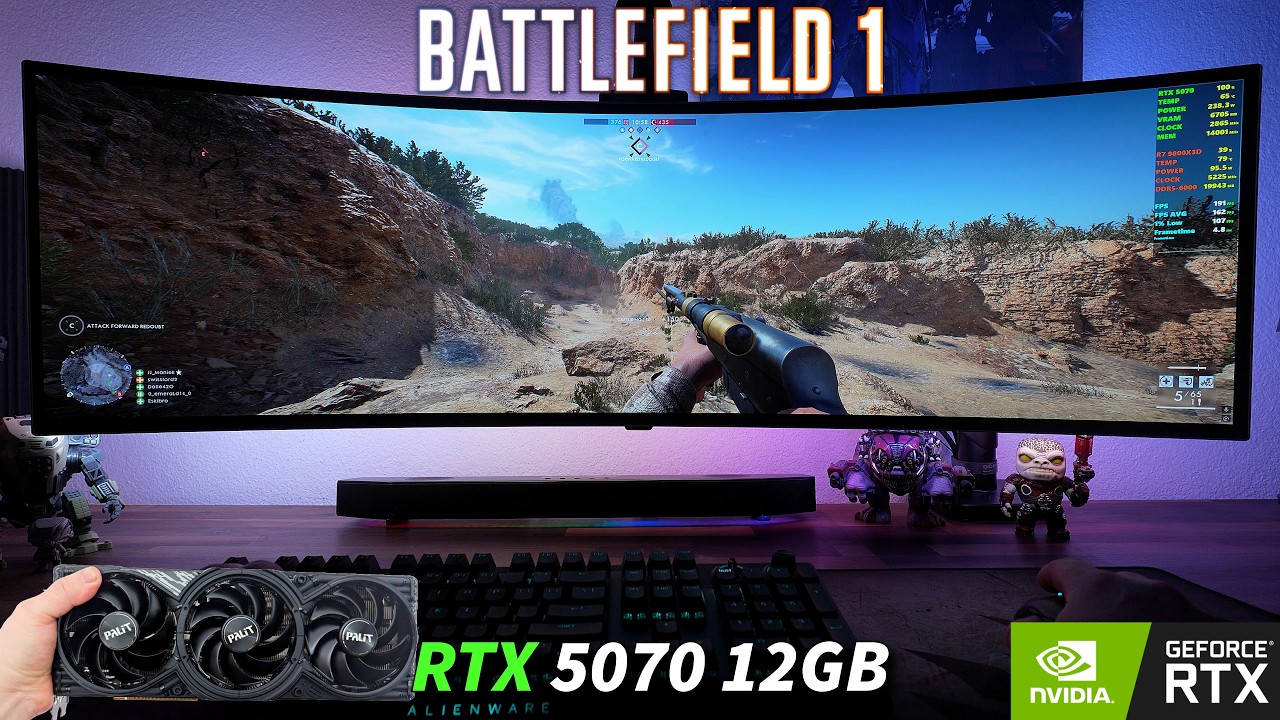 Battlefield 1 - RTX 5070 12GB - Ryzen 7 9800X3D | Samsung Oled G9 Odyssey 49
