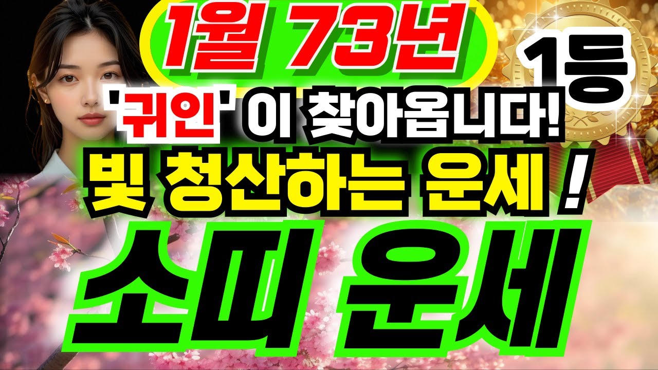 [2026년 1월 73년생 소띠운세] 2026년 1월 엄청난 대운이 들어옵니다!! 말년에 금전,재물운,문서운까지 들어와 경사난다! l 53세 소띠 #사주 #운세