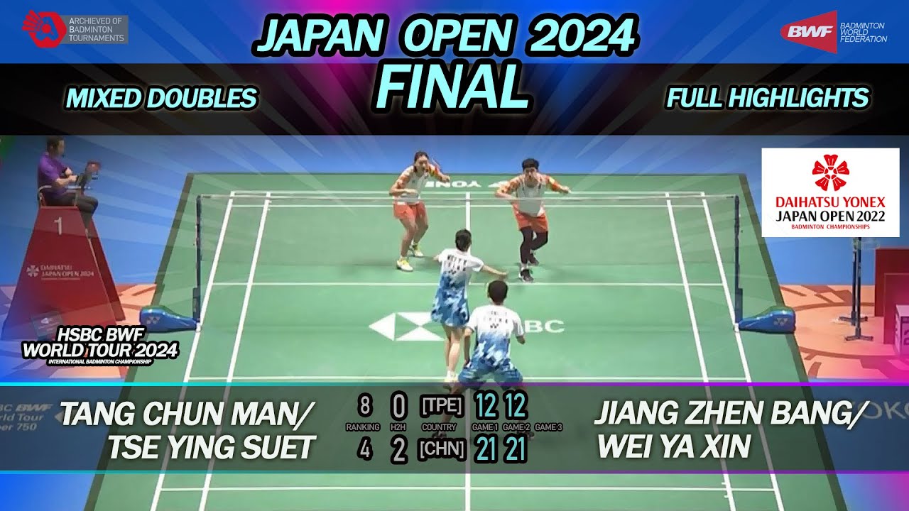 Final Japan Open 2024 | Tang Chun Man/ Tse Ying Suet vs Jiang Zhen Bang / Wei Ya Xin | XD Highlights