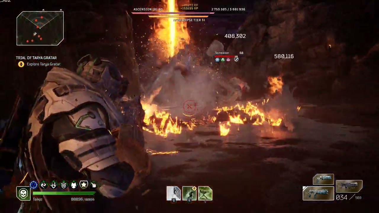 OUTRIDERS Technomancer scrap grenade+cold snap / pain launcher build
