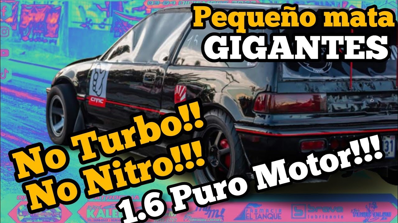 Sin TURBO Y Sin NITRO!!  HONDA D16Y8 ALL MOTOR a mas de 170KM // Corrimos  EL CENTROAMERICANO