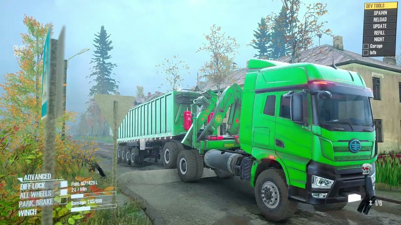 Spintires: Mudrunner | Борьба в грязи на двух грузовиках-цементовозах, день 5