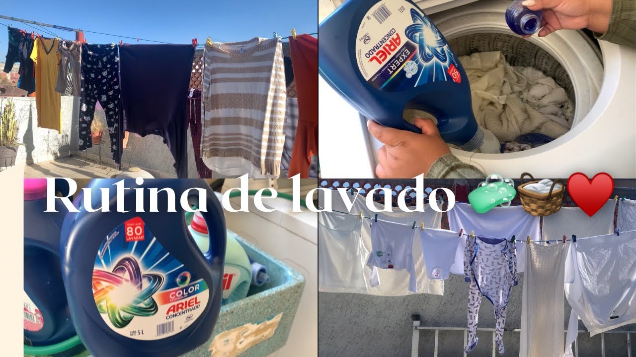 Rutina de lavado 🧼🧺♥️ ¡Por fin puedo grabar videos! 📹📱🎊