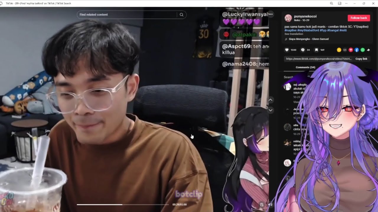 Reaksi miti ketika bang al ngebela dirinya & react clip-clip dari penonton