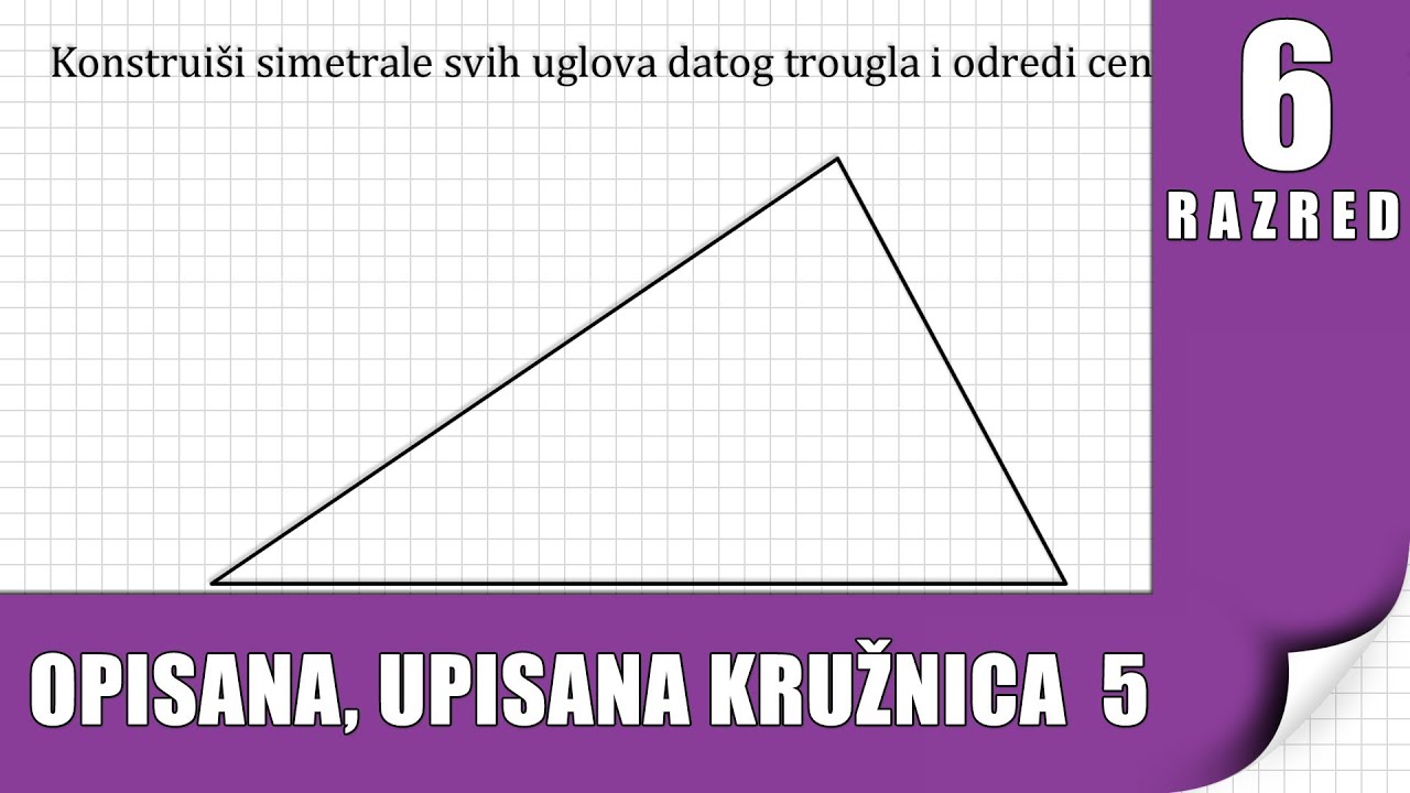 Opisana i upisana kružnica trougla - Zadatak 5