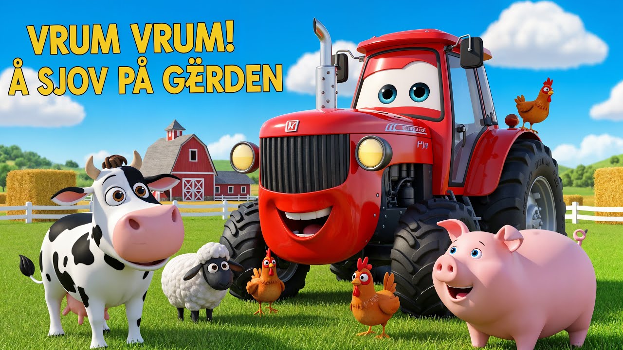 Traktor-Venner på Gården 🚜 | Sjov Dansk 3D Børnesang
