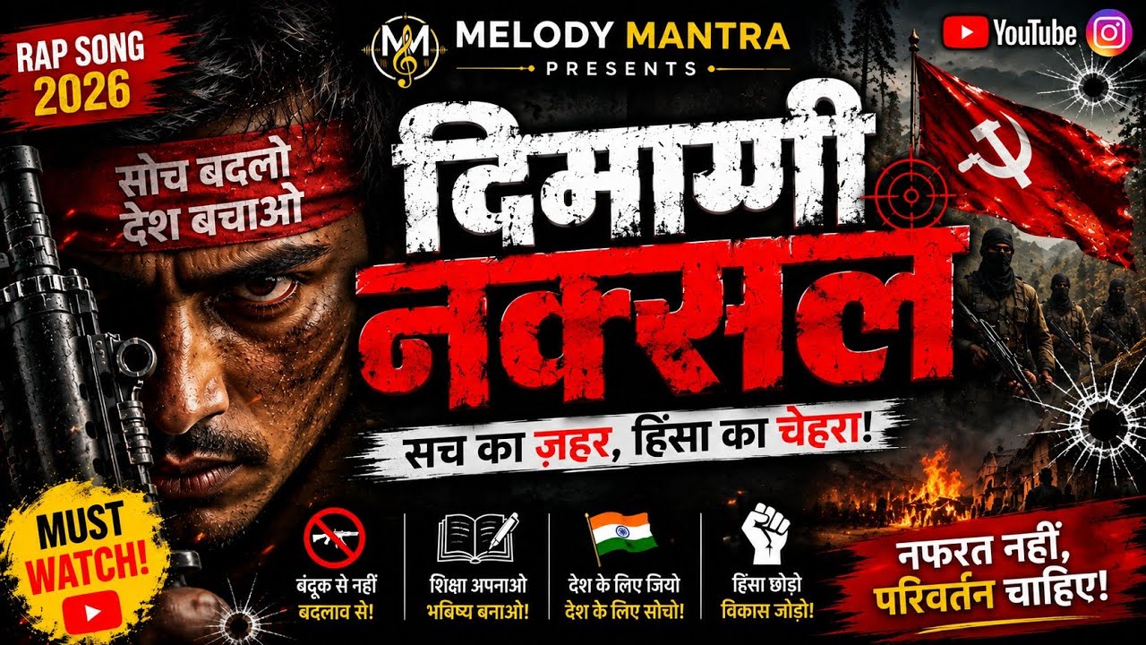 DIMAAGI NAXAL 🧠🔥 | Soch Ka Zehar, Hinsa Ka Chehra | New Hindi Rap Song 2026 | Melody Mantra
