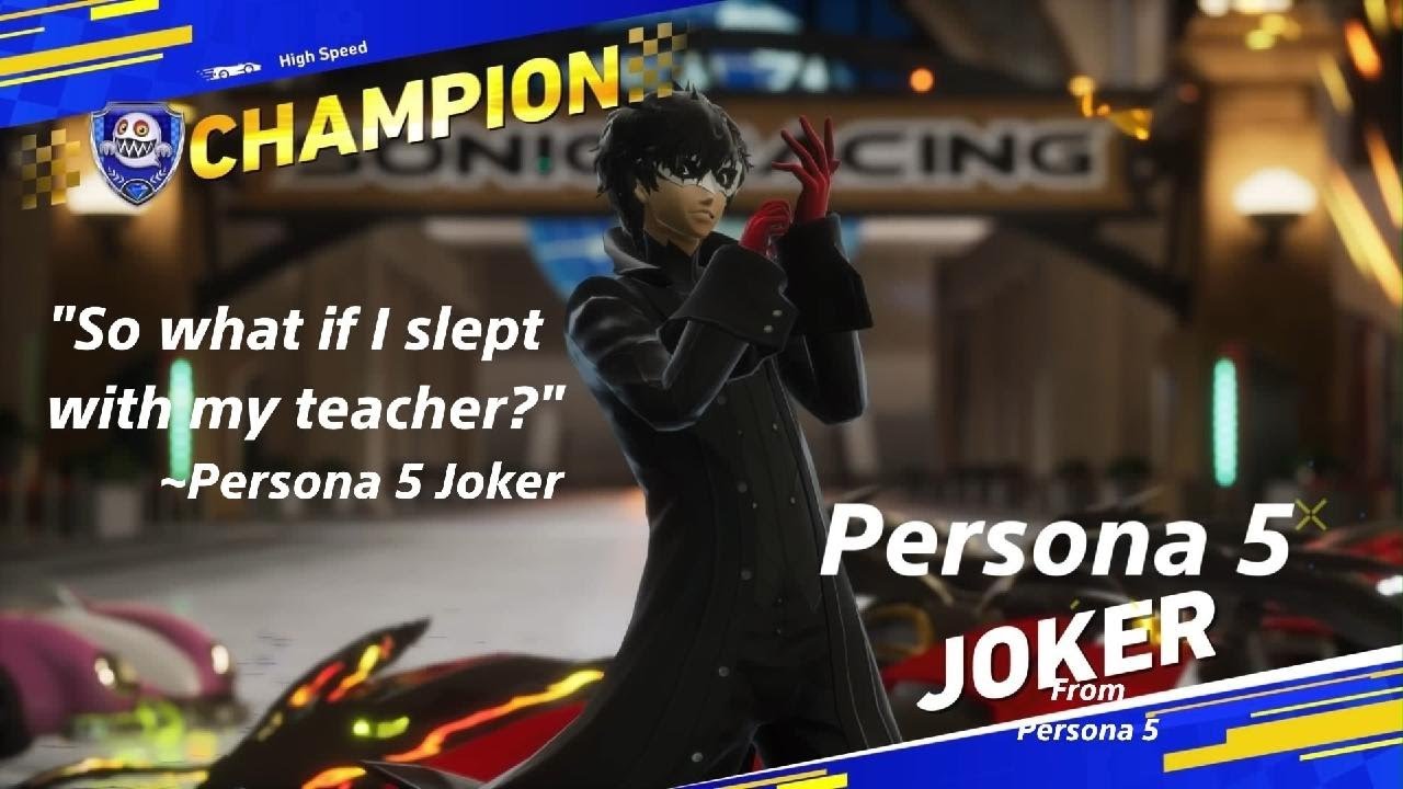 Grand Prix Gameplay with Persona 5 Joker from Persona 5 - Sonic Racing: CrossWorlds