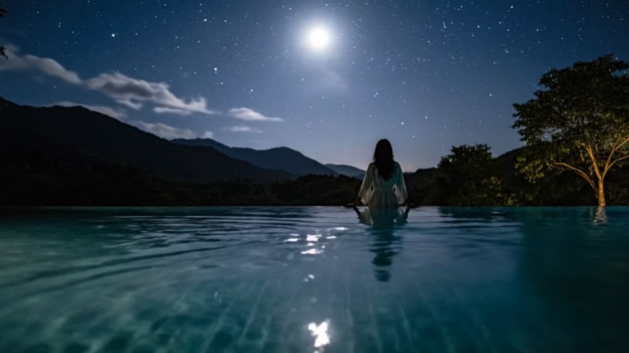 🌙달빛 아래 인피니티풀 _ Moonlit Infinity Pool | asmr | 달빛 | 인피니티풀 | sleep | moonlit | infinity pool