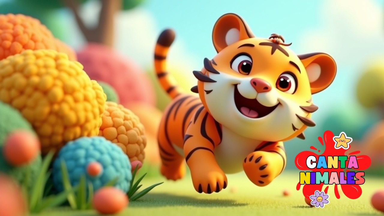 Música Infantil 🐯🎶 | El Tigre Rayitas Sueña en la Montaña ⛰️✨