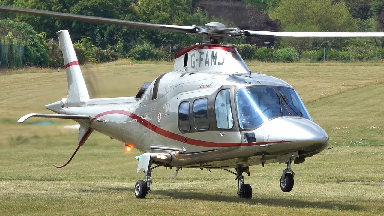 Stunning Agusta Westland (Leonardo) AW109 landing takeoff at Paris heliport | #helicopter
