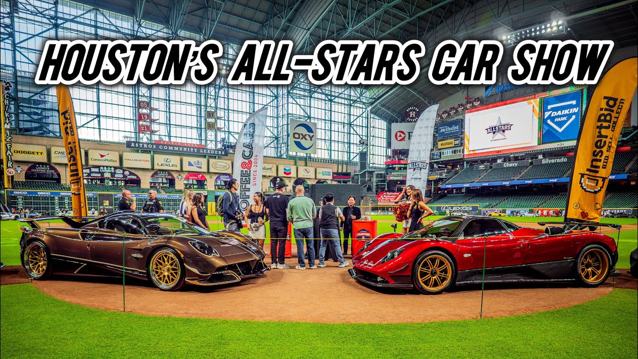 All-Stars Car Show at Daikin Park Houston Texas HYPERCARS SHOW UP FIRST EVER IN BASEBALL STADIUM!!
