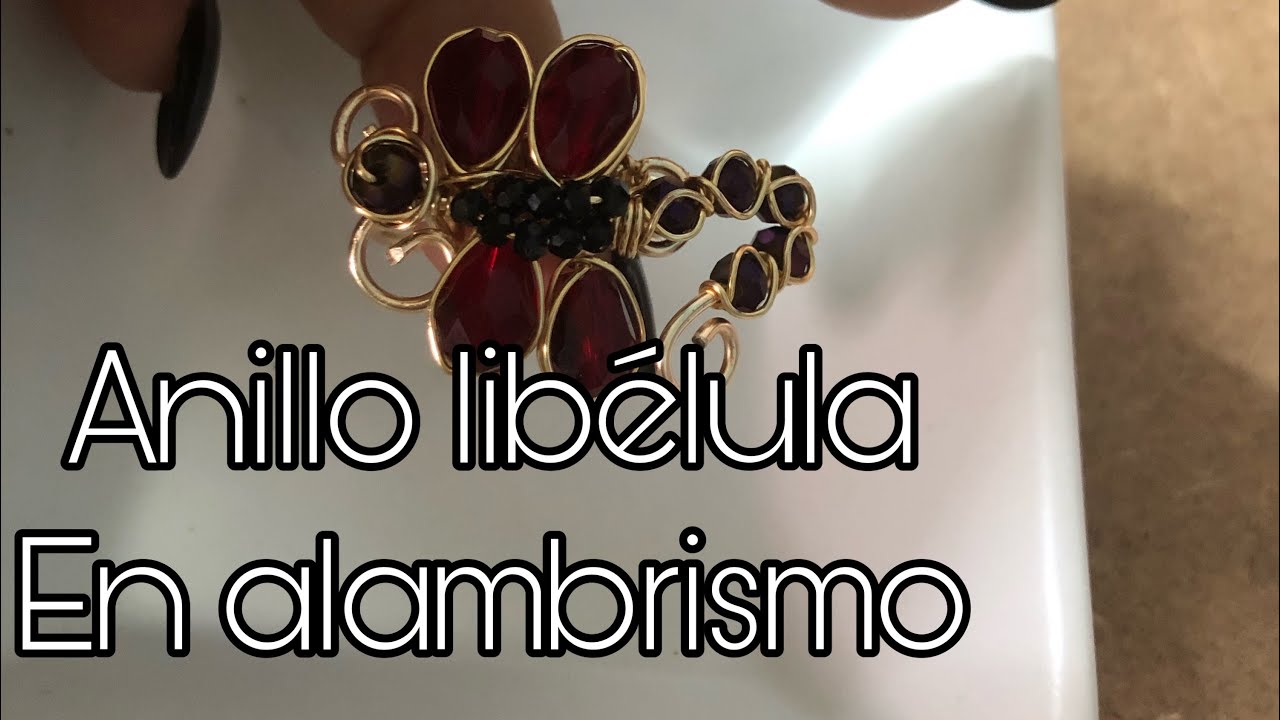 Anillo en forma de libélula #alambrismo #anillo #ring #bisuteria