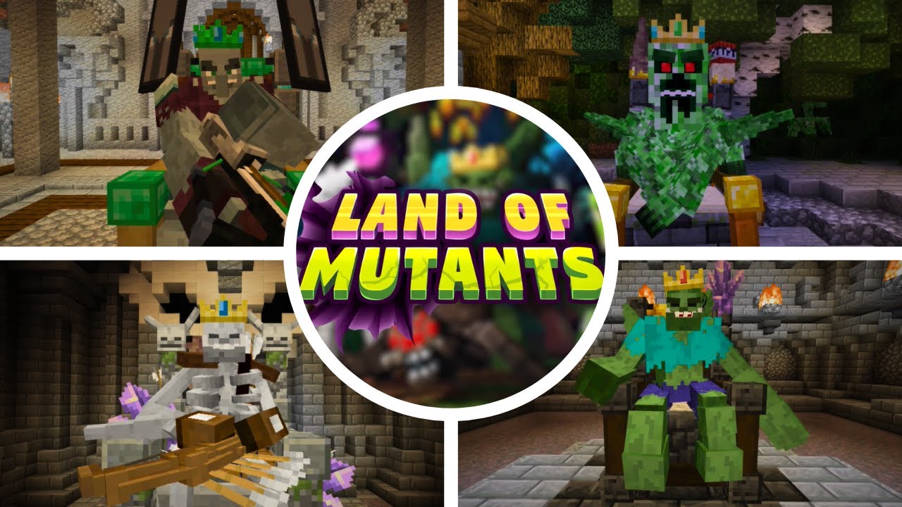 Minecraft: Land of Mutants - All Bosses/All Boss Fights | Minecraft Marketplace Map (PC, PS4,Mobile)