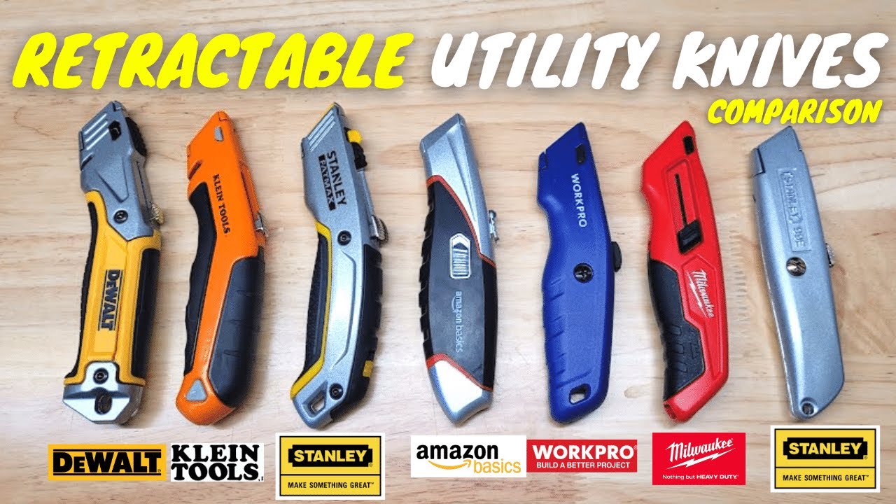 7 Retractable Utility Knives Compared - Which is Best? (Milwaukee vs Stanley vs DeWALT vs Workpro)