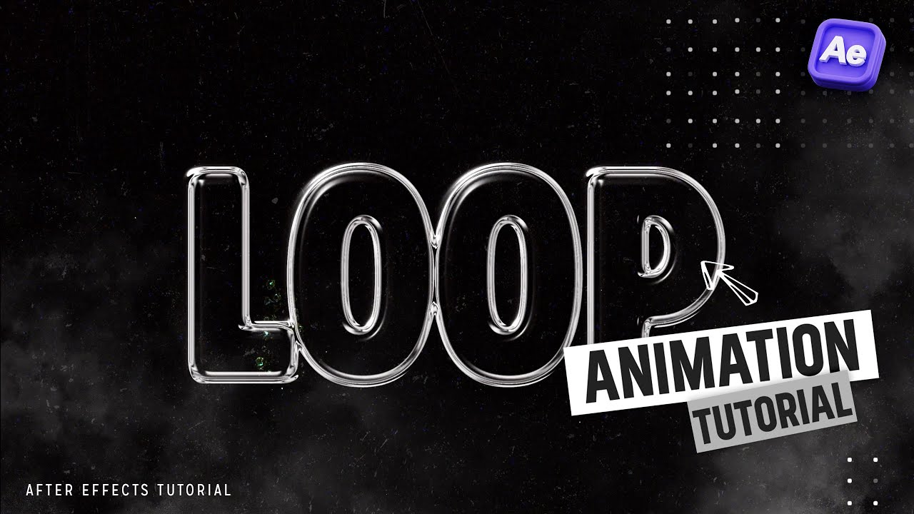 Glass Text Loop | After Effect Tutorial