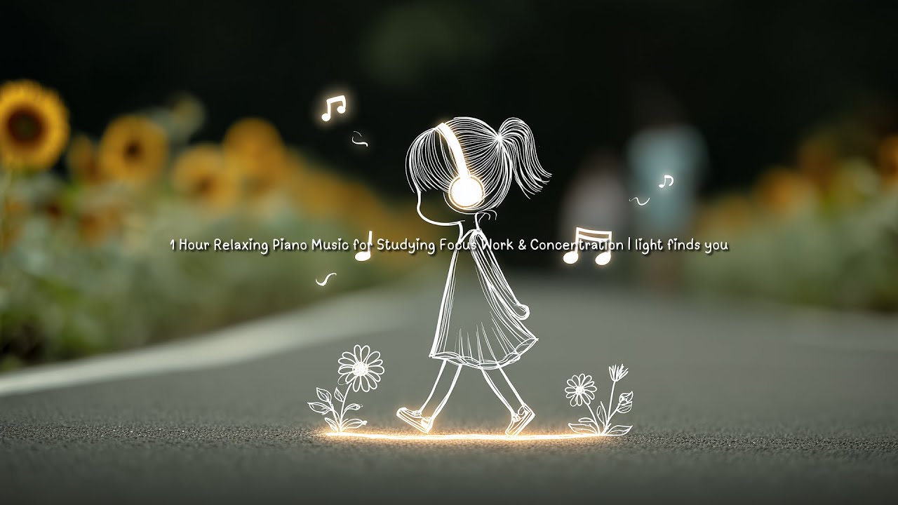 1 Hour Relaxing Piano Music for Studying Focus Work & Concentration | light finds you