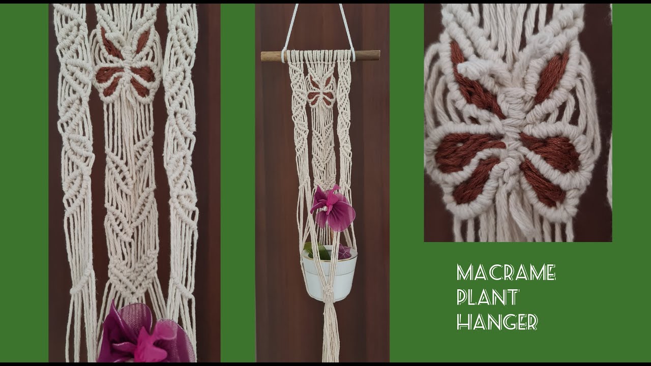 Macrame plant hanger | Macrame hanging planter | Macrame design | Macrame wall plant hanger  | DIY