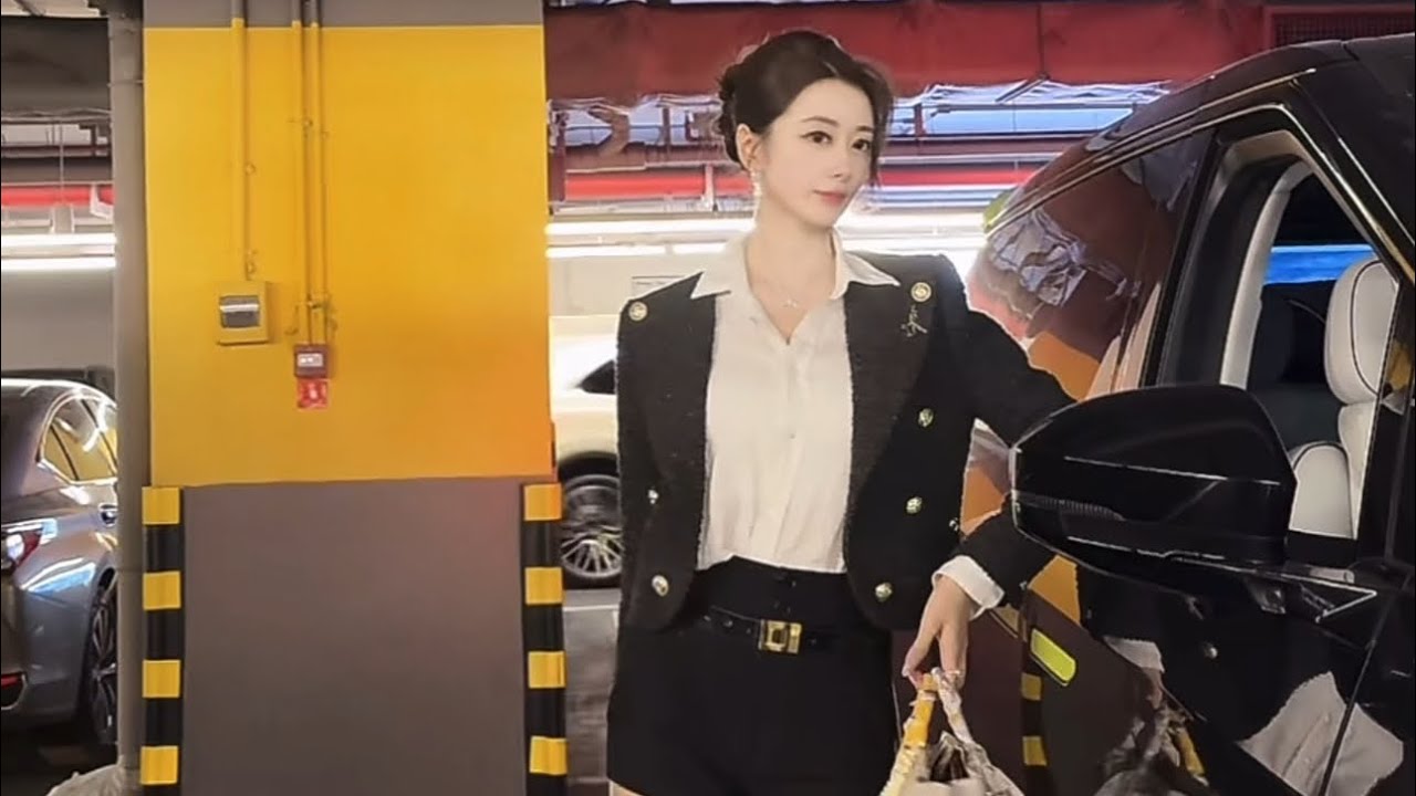 20251231网红美女车模地库拍摄活动@小荔枝 #网红拍摄 #美女车模