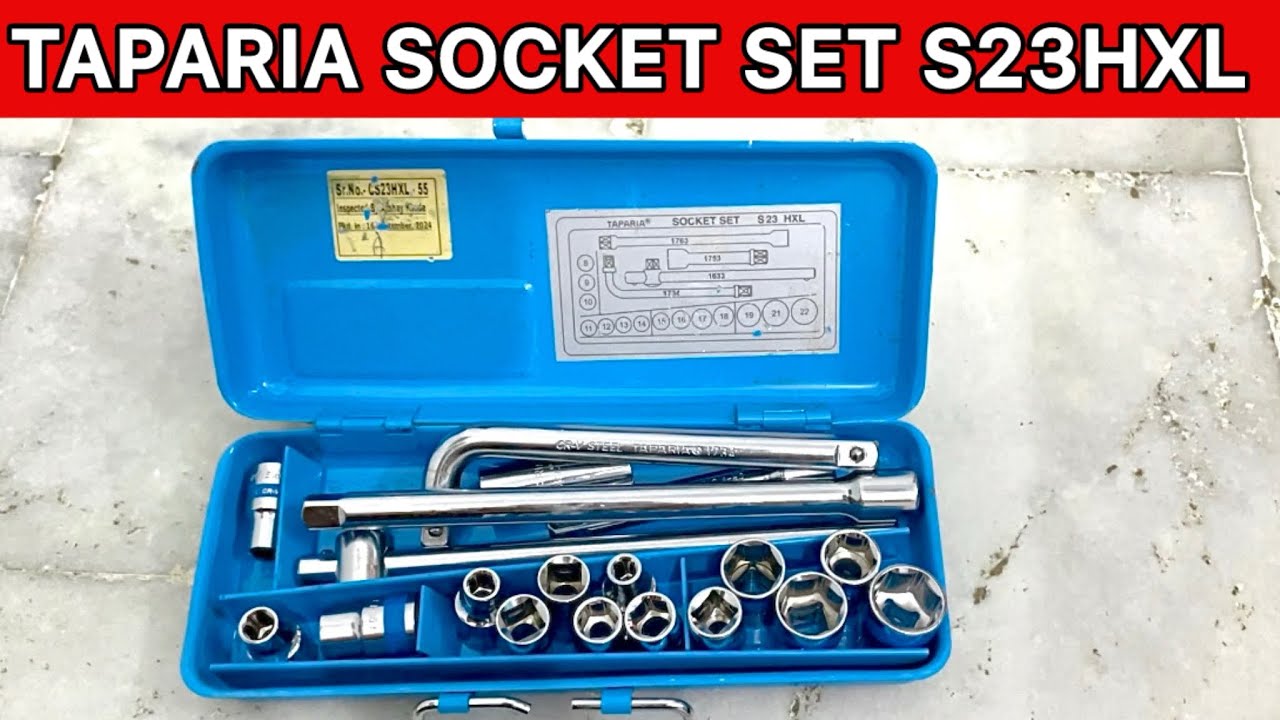 Taparia Socket Set S-23HXL/MXL 1/2” Square Drive Review And Unboxing | Taparia Socket Set | Socket |