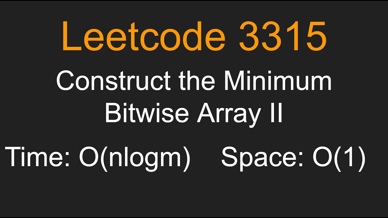 Construct the Minimum Bitwise Array II - Leetcode 3315 - Python