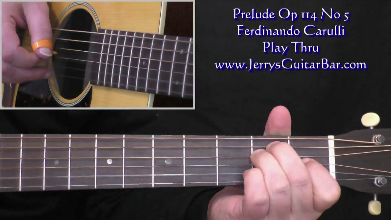 How To Play Carulli Prelude Op 114 No 5 (steel string guitar)