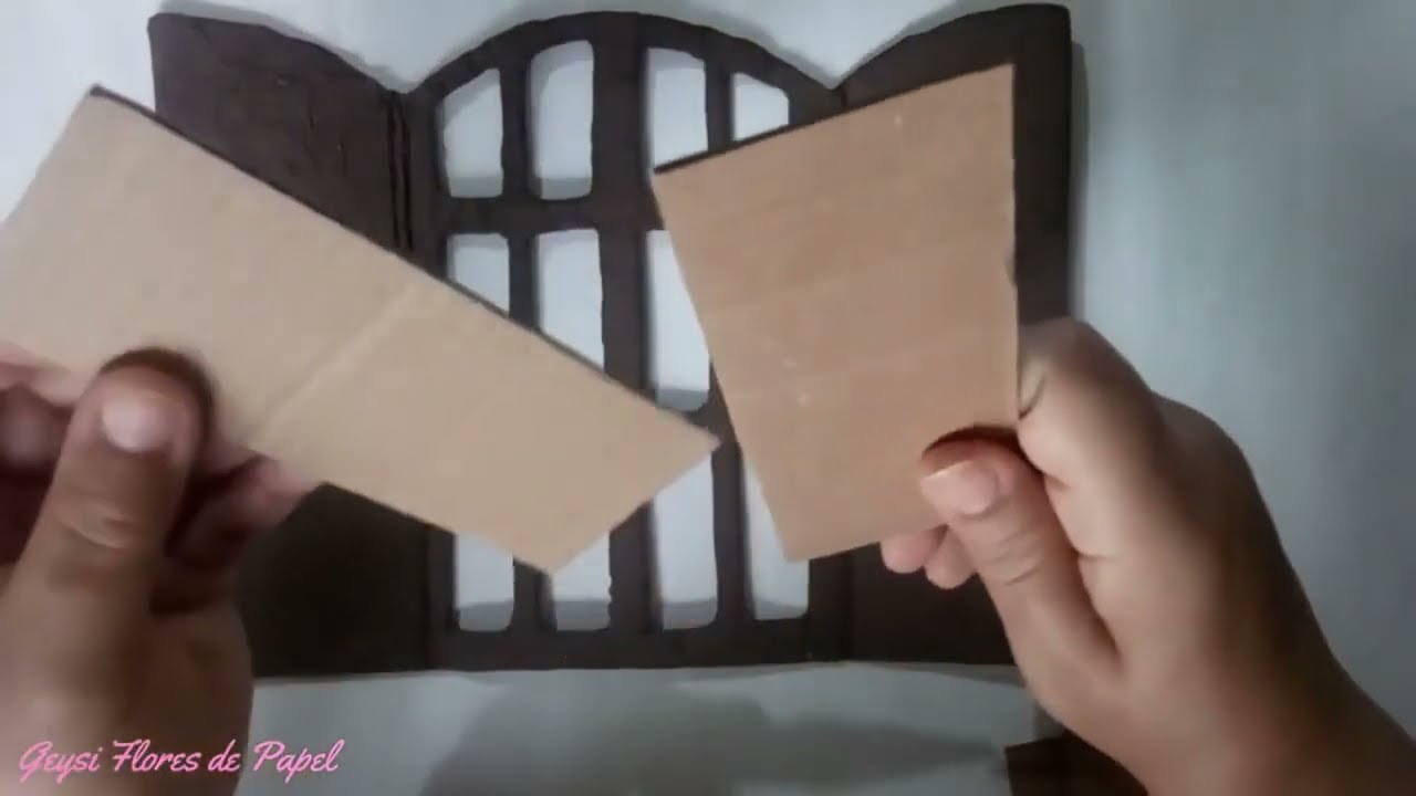 DIY   Janela com Floreira de Papelão   Artesanato em Papel