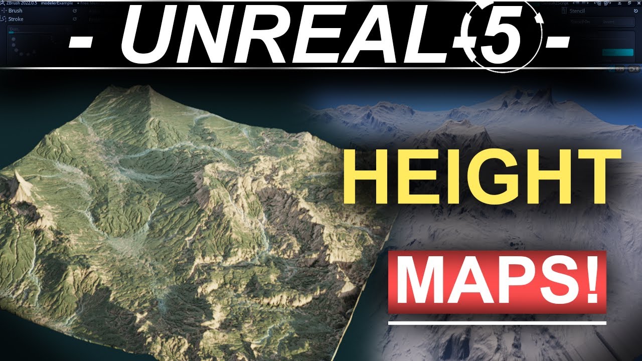 Unreal 5 &mdash; Автоматические ландшафты (HEIGHT-MAPS)