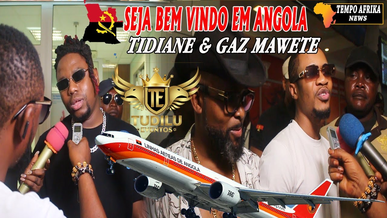 GAZ MAWETE ET TIDIANE MARIO NINI EKOMELI BANGO DEVANT BA FANS NA AEROPORT YA LUANDA