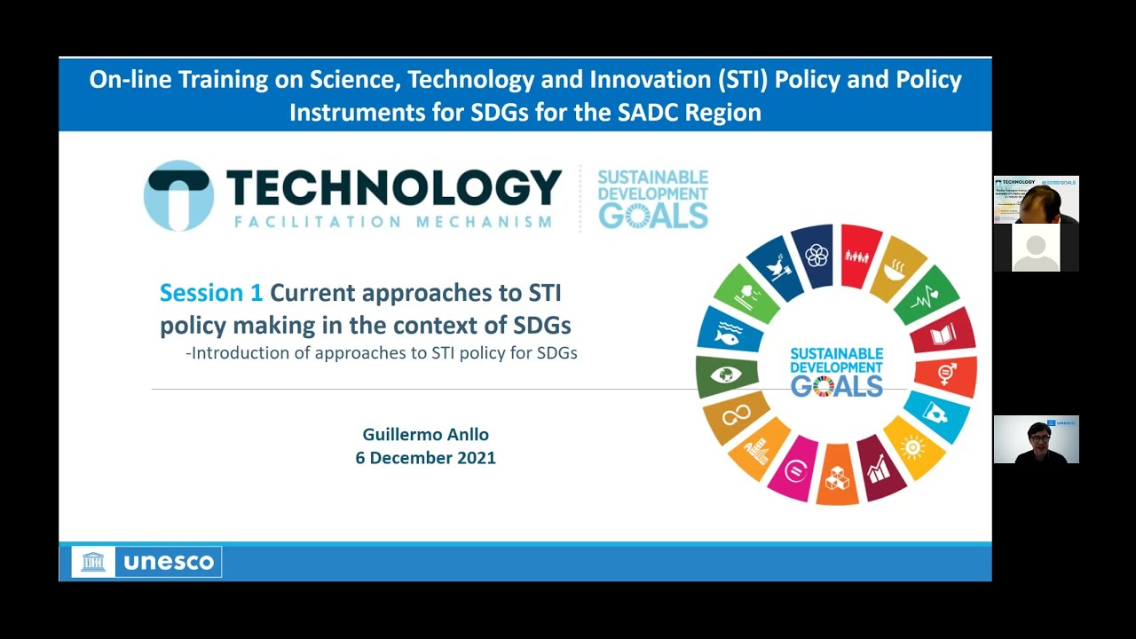 Session 1 Current approaches to STI Policy making in the context of SDGs