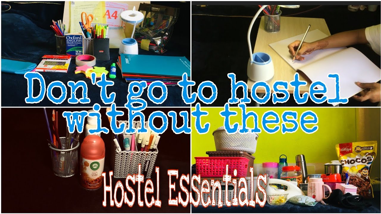 HOSTEL ESSENTIALS. Don't go to hostel without these. #hostelessentials #girlsehostel #yenepoyahostel