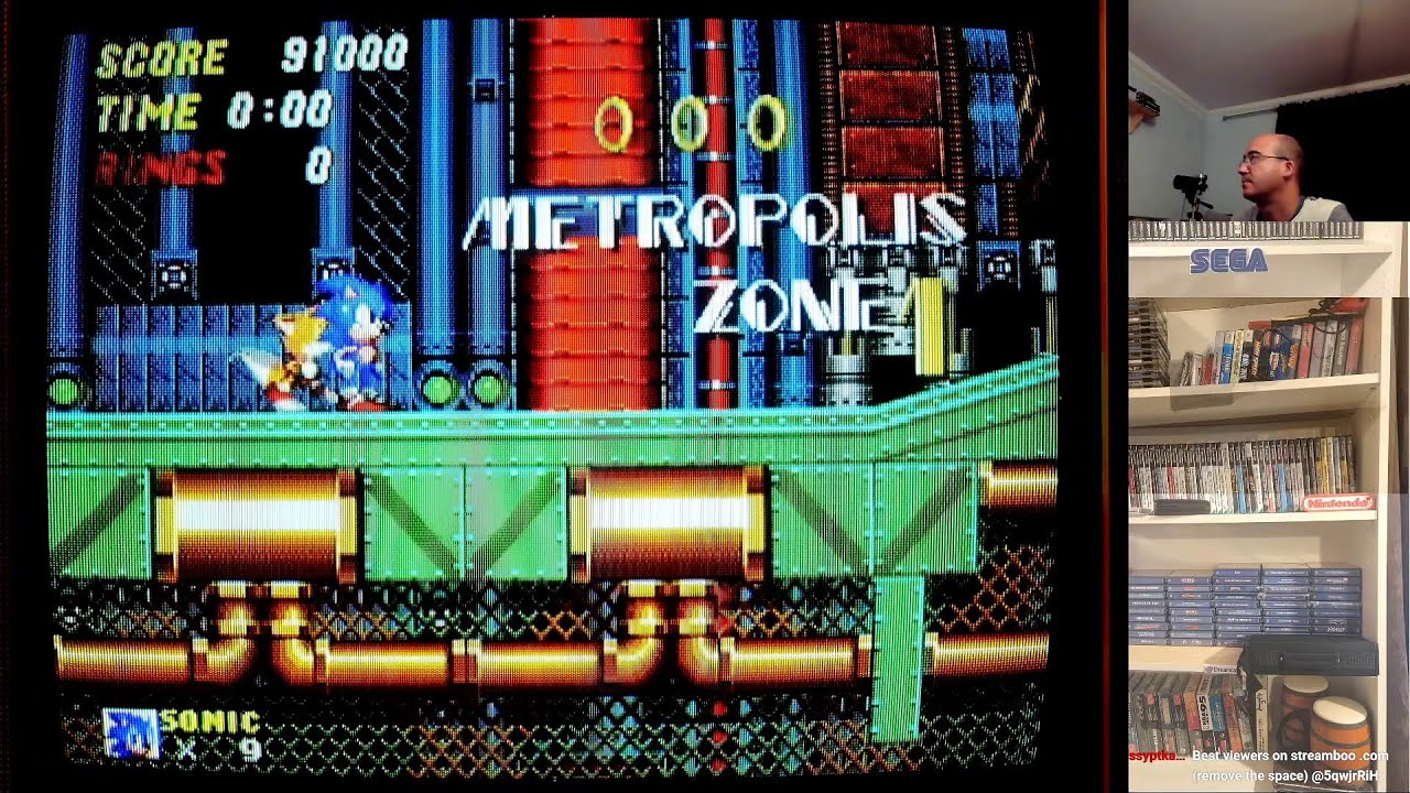 Sonic The Hedgehog 2 played in CRT TV part 2 Full Walkthrough