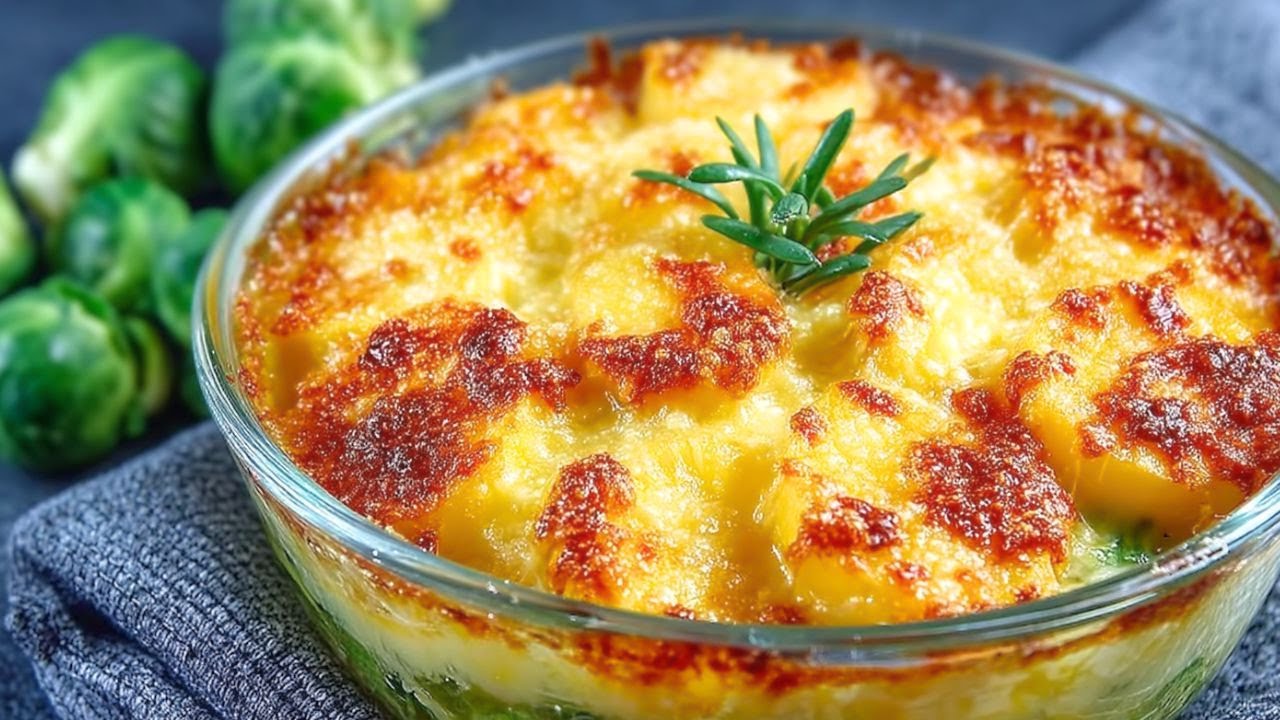 Dieser Rosenkohl Auflauf ist so lecker, dass ich den jeden Tag mache! Rosenkohl Kartoffel Gratin