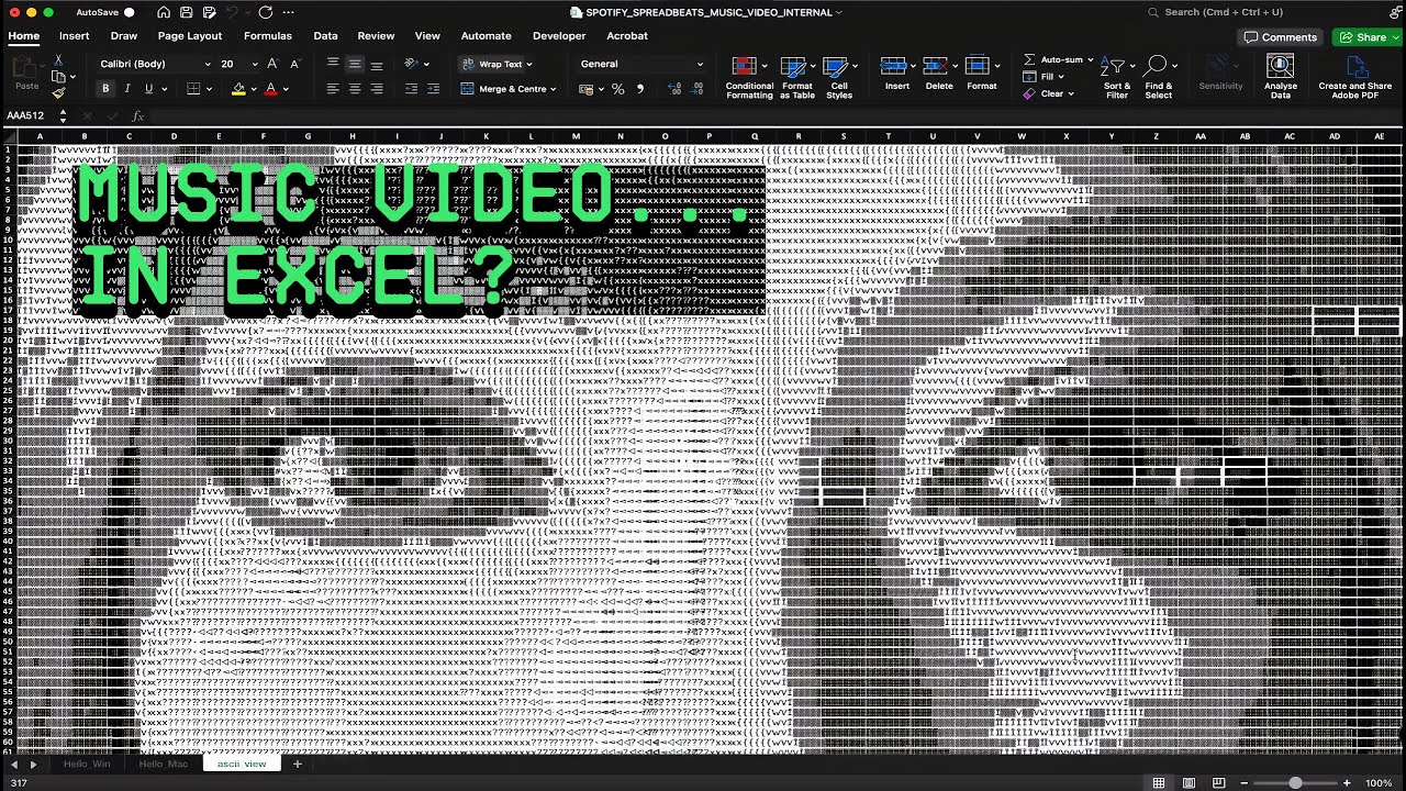 We Coded an Entire Music Video Inside EXCEL (Yes, Really)
