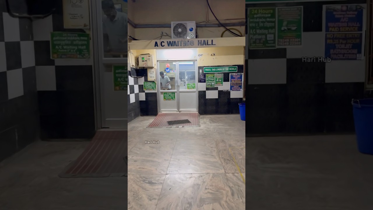 salem junction railway station | AC waiting hall | #salem #harihub #railway #ac #trending #shorts
