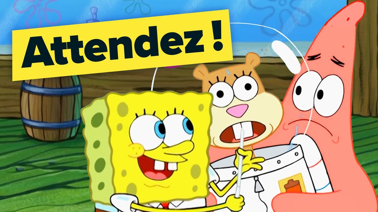 Learn French with TV Shows: SpongeBob (Sandy runs out of air?!)