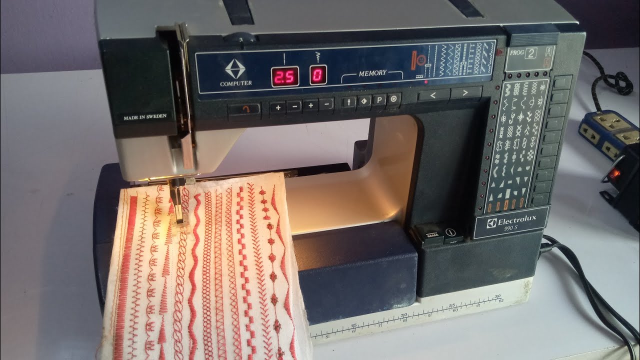 HOW TO USE AN ELECTROLUX 990S ELECTRONIC SEWING MACHINE WITH OVER 100 DESIGNS
