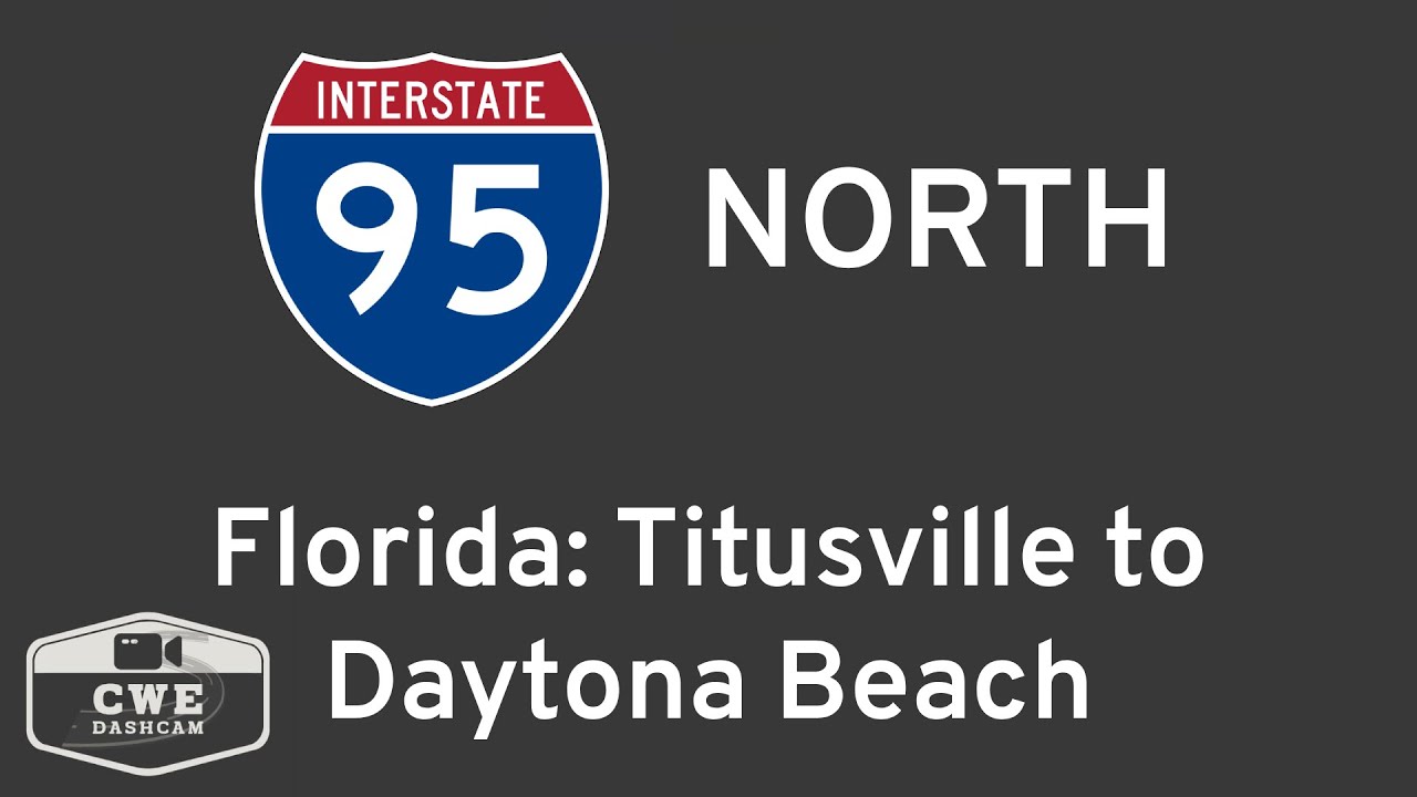 Driving I-95 North in Florida from Titusville (FL50) to I-4 in Daytona Beach in real time