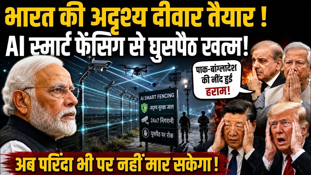 भारत ने बना दी अदृश्य दीवार! अब बॉर्डर पार करना नामुमकिन | AI Smart Fencing Explained