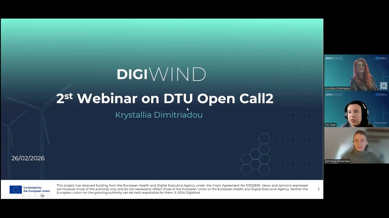 DigiWind DTU Open Call #2 - 2nd Webinar