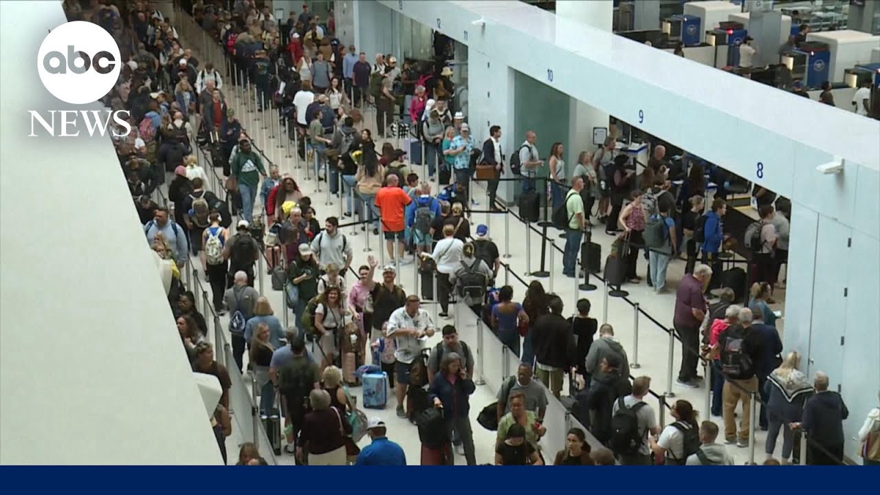 Travelers stuck in long lines amid TSA staffing shortages, partial gov shutdown