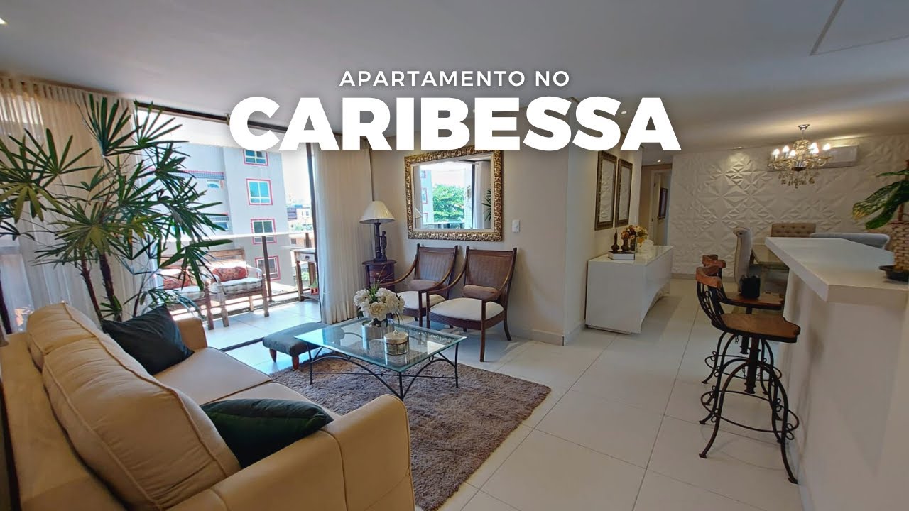 APARTAMENTO COM 04 QUARTOS À 50M DA PRAIA DO CARIBESSA POR R$ 950 MIL