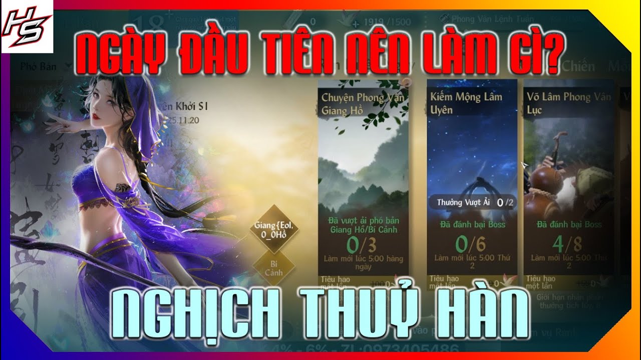 NGHỊCH THUỶ HÀN - HƯỚNG DẪN TÂN THỦ - NGÀY ĐẦU TIÊN NÊN LÀM GÌ ? | Thiên Nhai TV