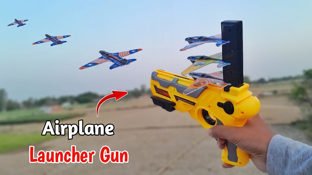 Airplane Launcher Gun Unboxing and Testing | Unboxing air battle gun chatpat toy tv