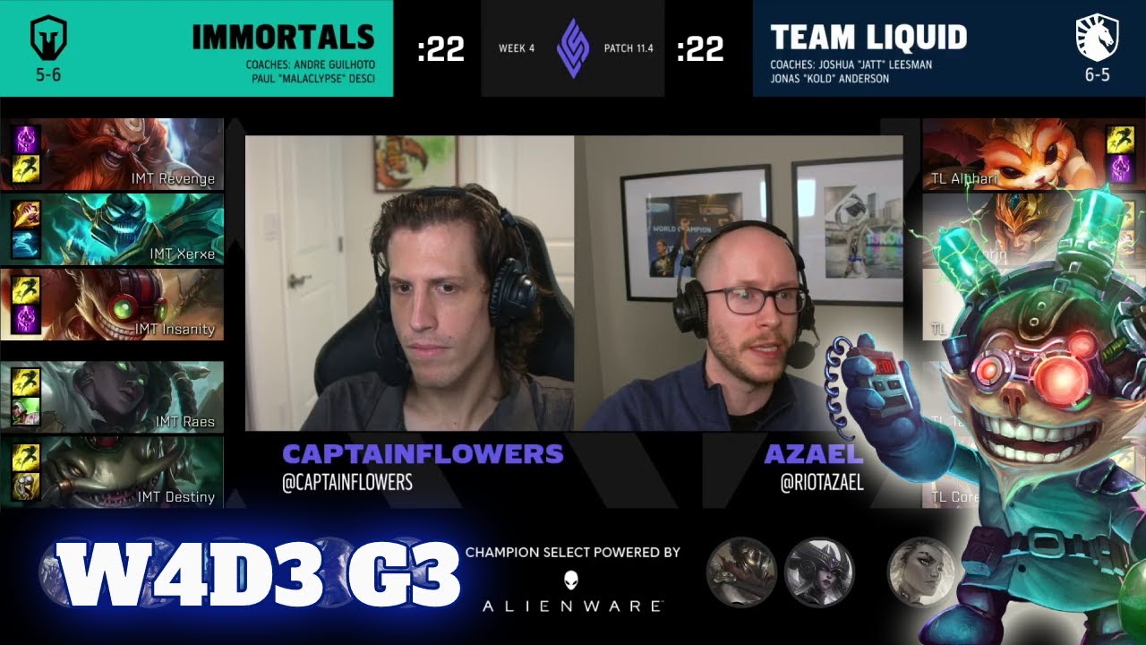 Immortals vs Team Liquid | Week 4 Day 3 S11 LCS Spring 2021 | IMT vs TL W4D3