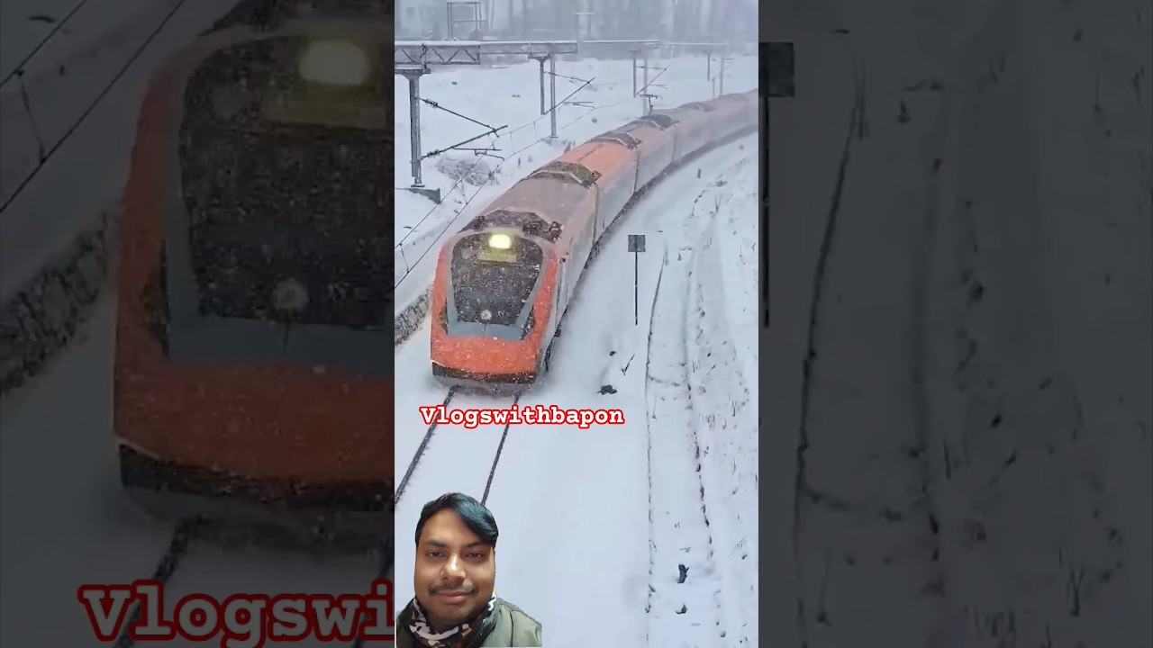 Vande bharat Express in Kashmir 🌨️ 