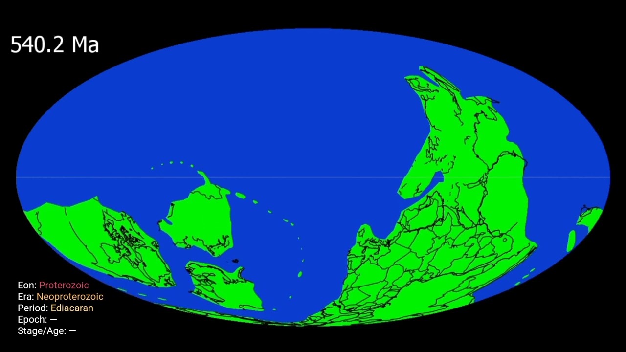 Paleogeography of the Earth for the past 1.1 billion years